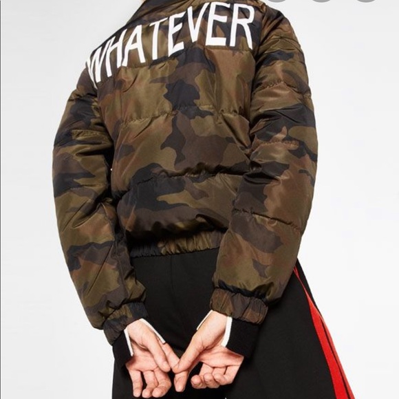Zara Jackets & Blazers - Zara camo puffer
